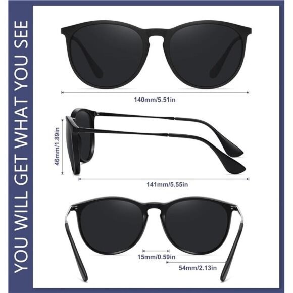 Retro sunglasses Women\'s 2024 trendy round classic glasses main image 4